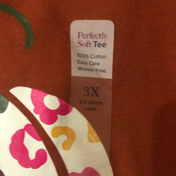 NWT Kim Rogers plus size 3X beautiful pumpkin tunic - Picture 3 of 6